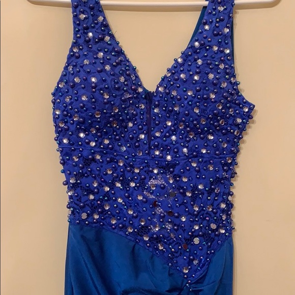 ✨NWT✨ PROM MAXI DRESS GOWN BLUE (size:S) - Picture 4 of 5